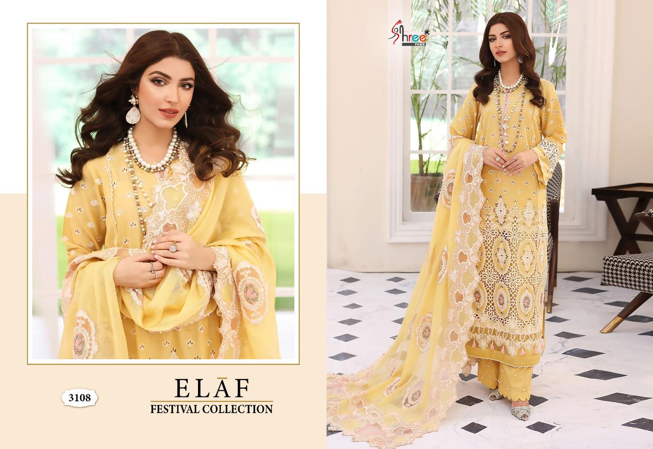 Elaf By Shree 3104 To 3109 Designer Pakistani Suits Catalog
